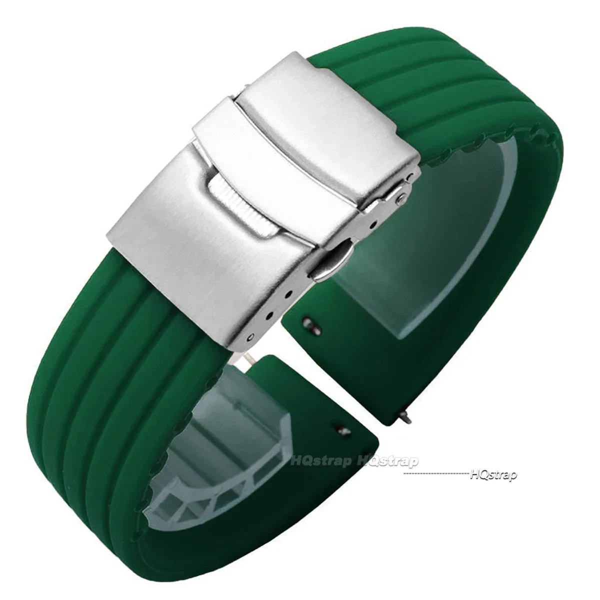 Silikonkautschuk-Uhrenarmband mit Faltschließe, 18 mm, 20 mm, 22 mm, 24 mm, für Omega-Uhr, Ersatzarmband für Seiko-Sportarmbänder