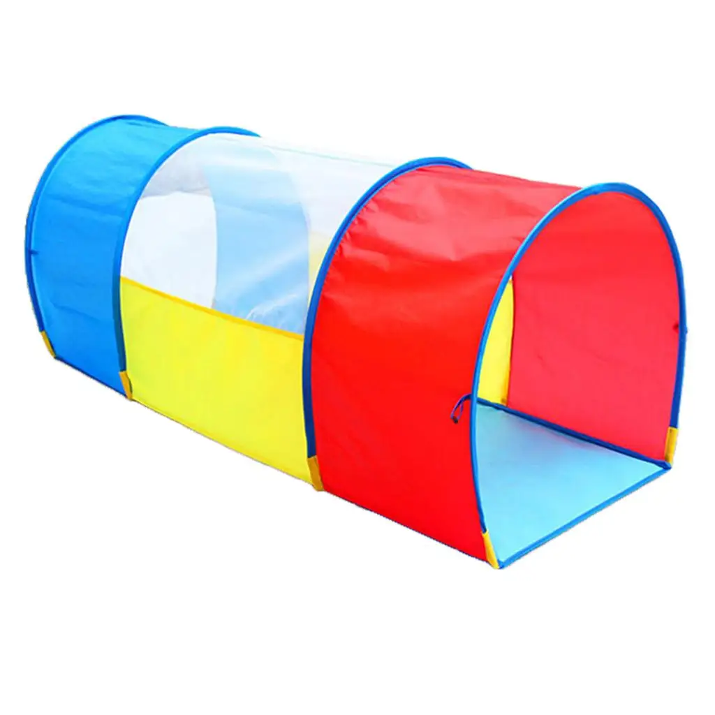 Multicolor Play Tunnel Kids Children -up Tent Crawl Tube 130 x 48 x 55 cm