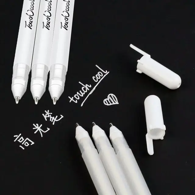 3/5 sztuk/10 sztuk zestaw 0.8mm marker podświetlający biały tusz długopis żelowy do rysowania dostaw sztuki szkic długopis