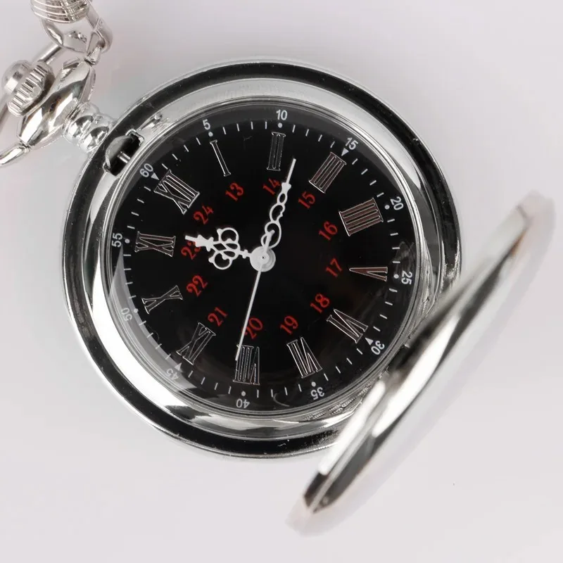 럭셔리 부드러운 실버 Steampunk 빈티지 Fob 체인 스틸 쿼츠 주머니 시계 패션 로마 번호 다이얼 펜던트 여성 남성 선물