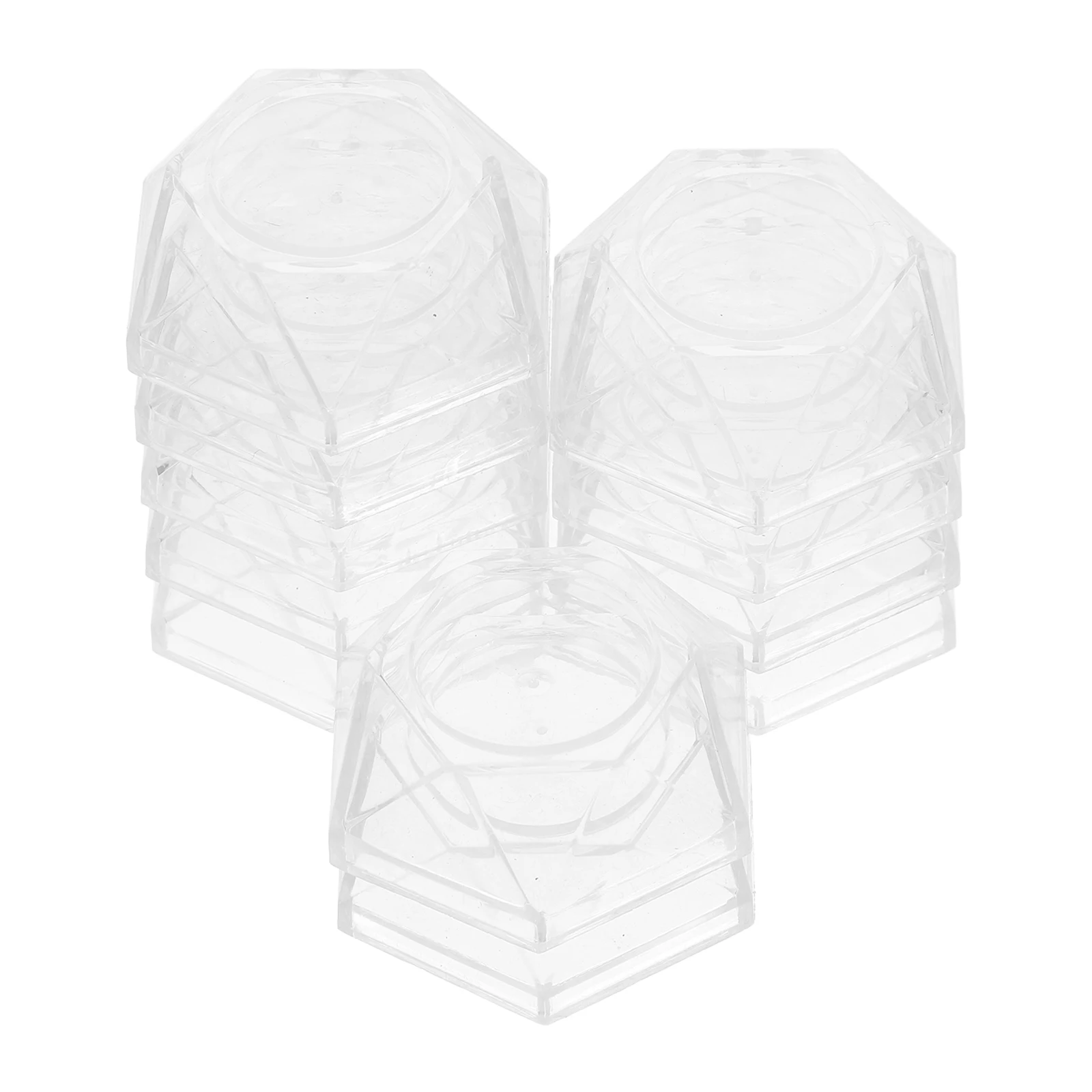 

10Pcs Acrylic Mineral Stone Holder Hexagon Base Clear Stand for Crystal Balls Display Pedestal Size Stand