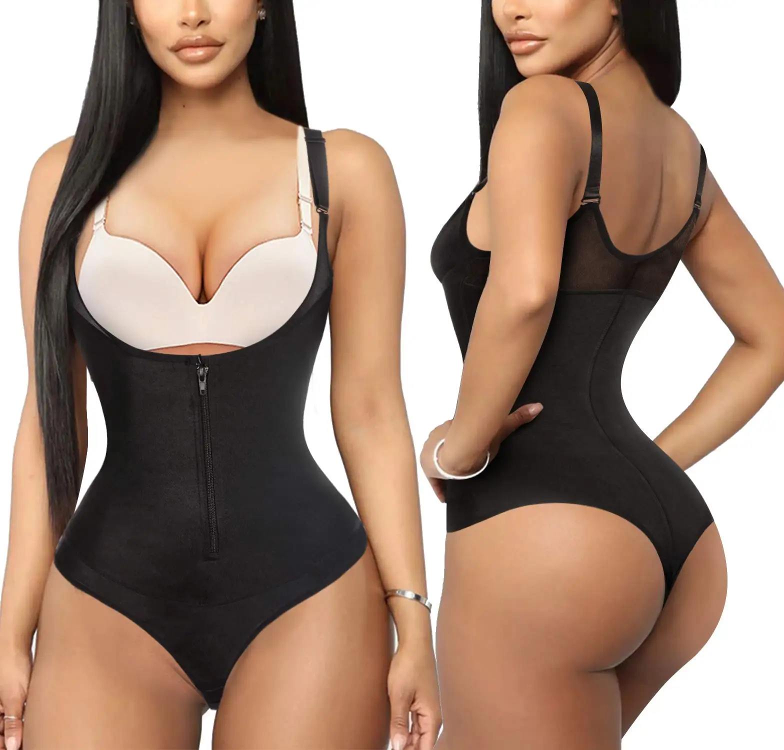 NADAINGAA Latex Waist Trainer Full Body Shaper Smooth Underbust Slimming Underwear Bodysuit Shapewear Tummy Trimmer Women Corset