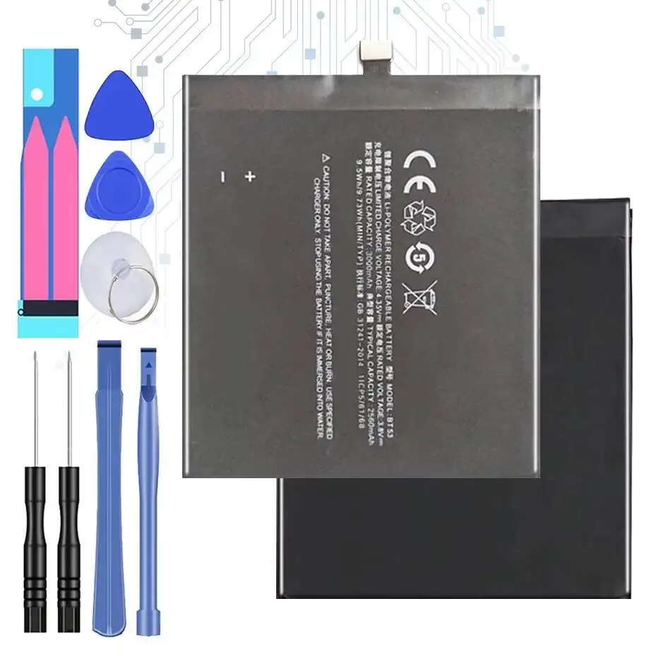 

Mobile Phone Battery For Meizu Pro 6S 6 M570Q-S BT53S Long-Lasting Reliable Replacement 3060Mah