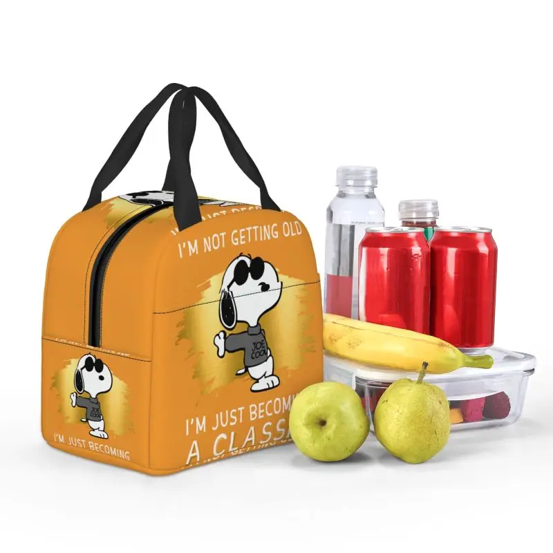 Custom Snoopys Lunch Bag Women Warm Cooler coibentato Lunch box per bambini in età scolare