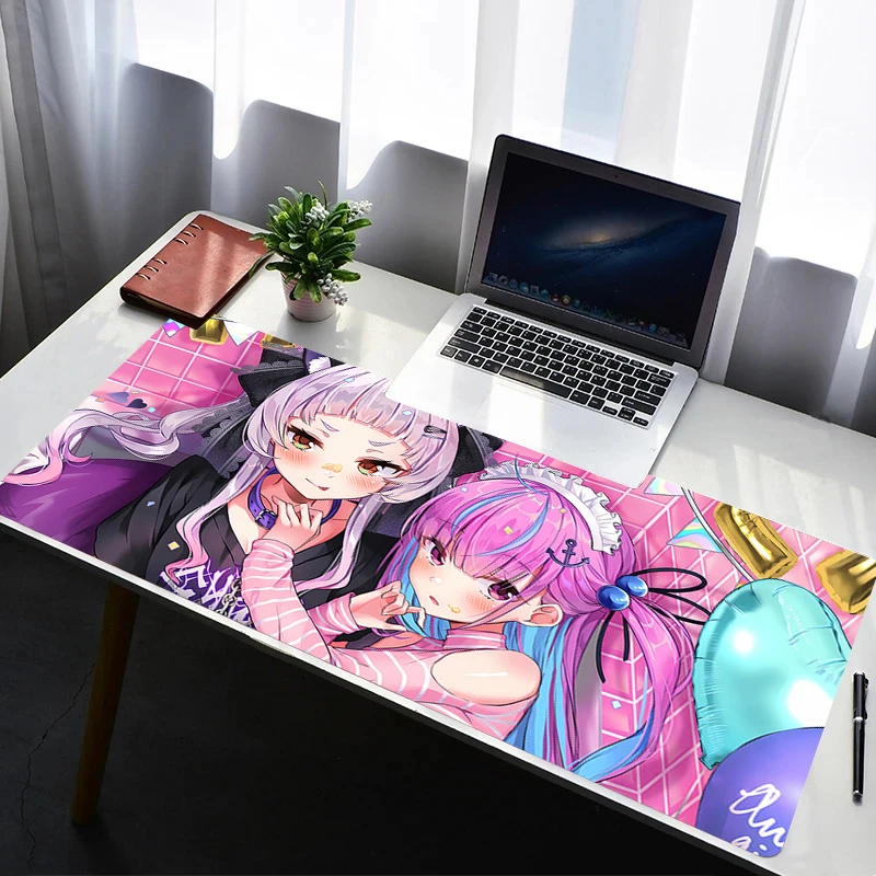 

Mouse Pad Laptop Rubber Extended Desktop Mat Computer Gamer Mousepad PC Gaming Accessories Hololive Murasaki Shion Keyboard Pad