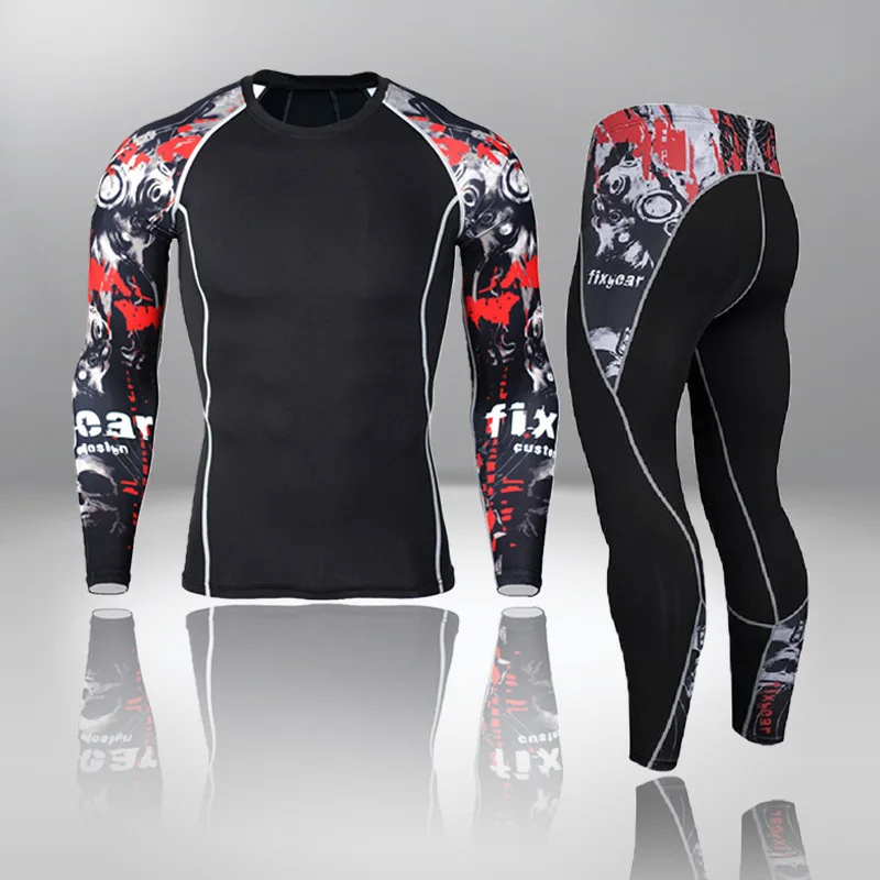 New Men\'s Thermal Underwear Sets Compression Sport Suit Sweat Quick Drying Thermo Underwear Men Clothing Long Johns Sets