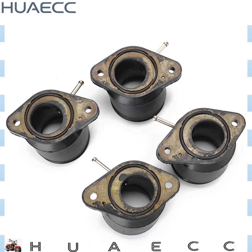 4pcs Carburetor Adapter Intake Manifold Boots Interface for Yamaha XJR1200 1994-1998 XJR1300 1998-2001 4KG-13586-00 4KG-13596-00