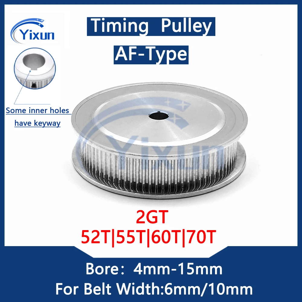 

2GT G2M 52 55 60 70 Teeth Timing Pulley Bore 4/5/6/6.35/8/10/12/14/15mm Fit Belt Width 6/10mm GT2 Synchronous Wheel Pulley Gear