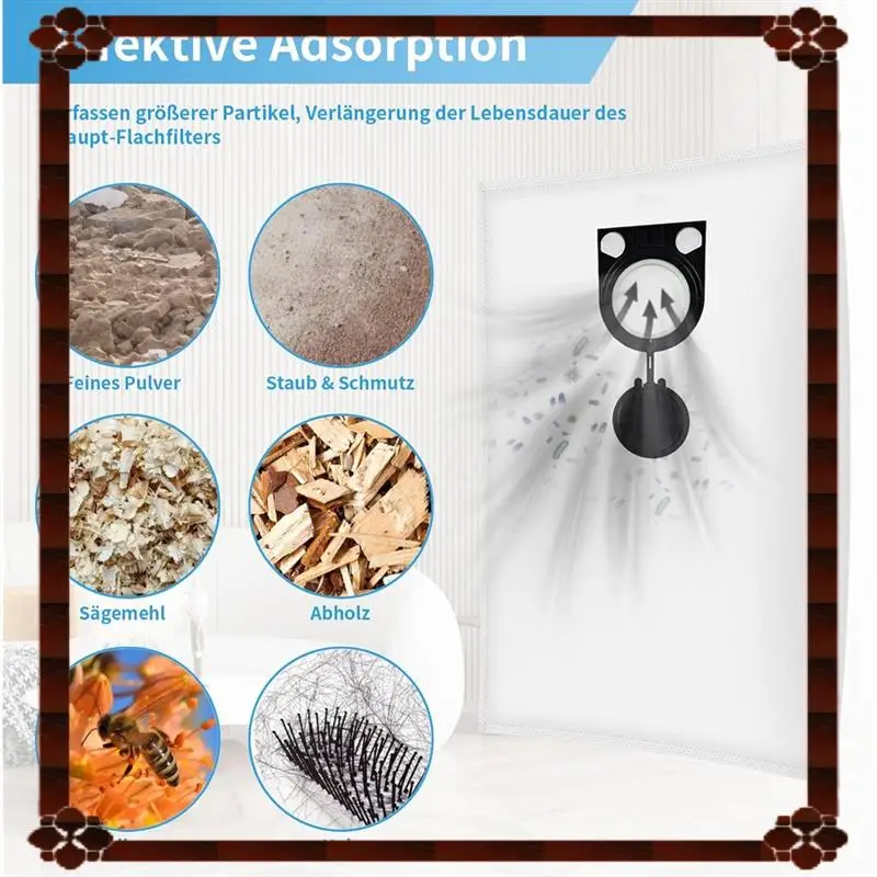 Entrega em 24 horas para sacos de substituição de aspirador de pó bsh20 para starmix fbv20/gas35m, acessórios de grande capacidade