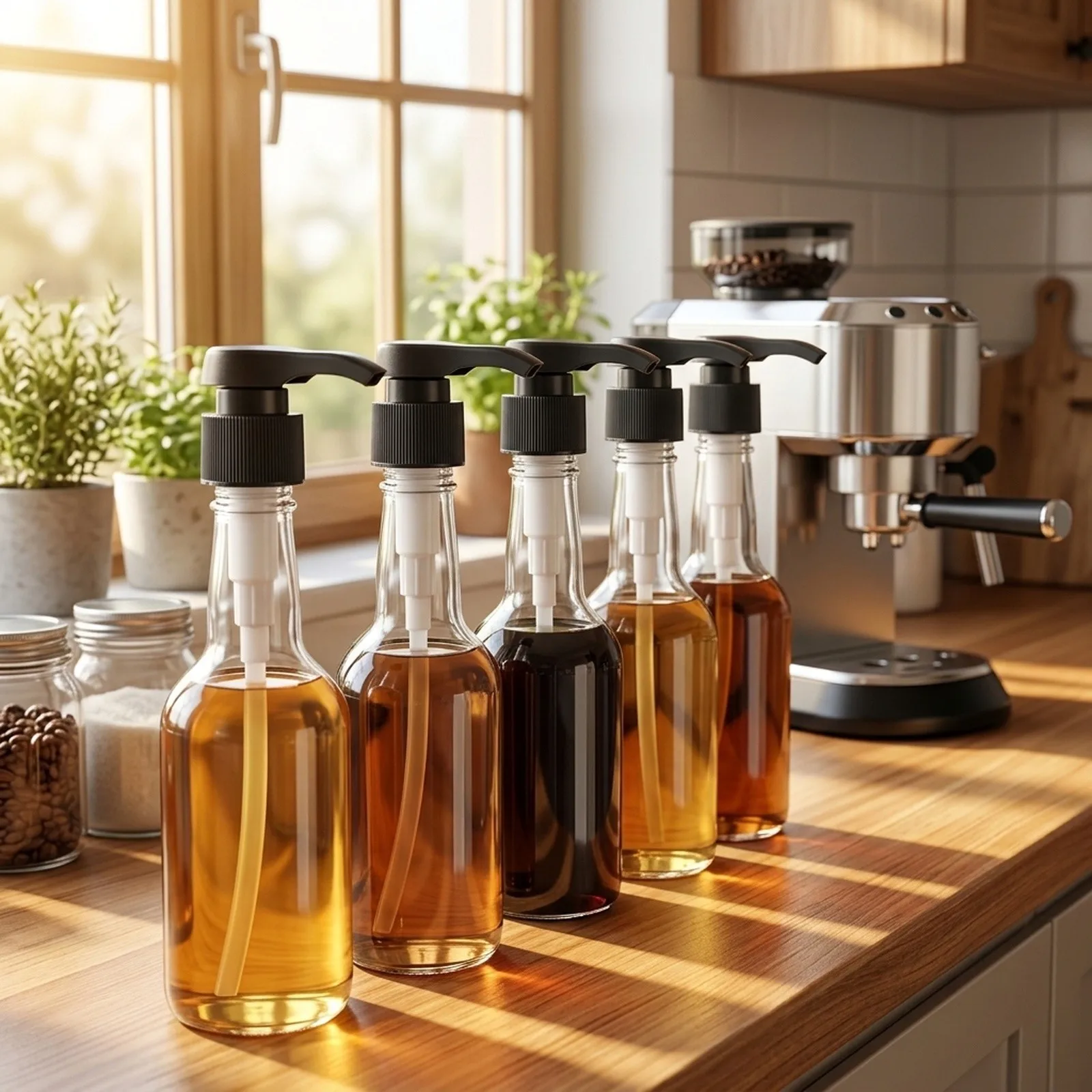 As Shown Coffee Syrup Pump Beverage Dispensing Pump Food-grade Material Handy Syrup Pump Set Measuring Spoon Optional