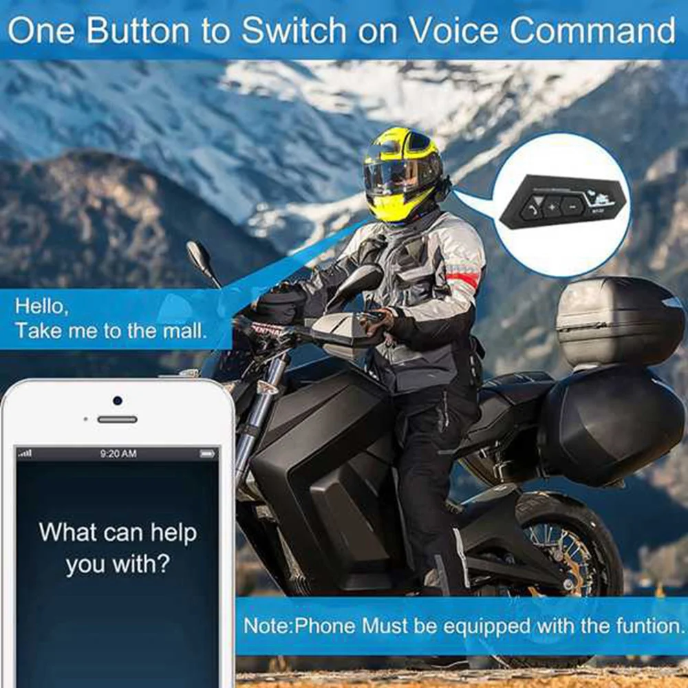 2 Set Motorcycle 5.0 Bluetooth Helmet Intercom Universal Pairing Earphone Headset with CNC Noise Reduction BT22JAS