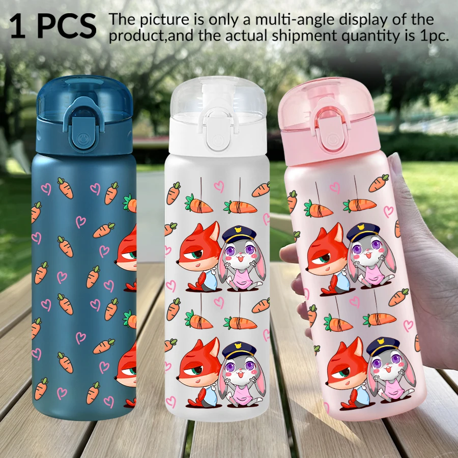 Bouteille d'eau en plastique Disney Fox/lapin/Motif 26oz, tasse de sport comme cadeau d'anniversaire/retour à l'école, 1 pièce