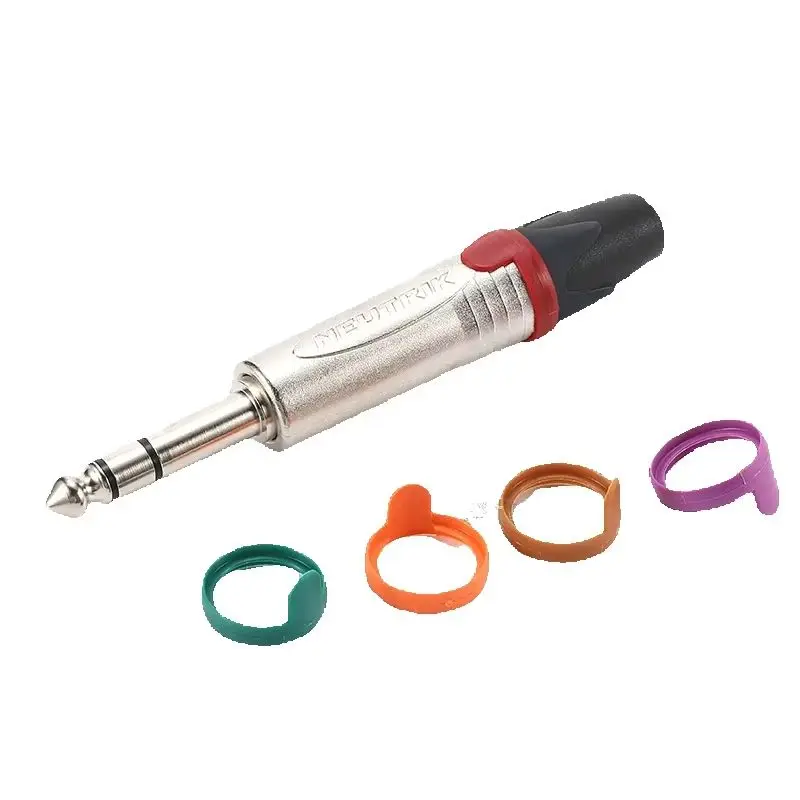 6.35 Jack NP2X NP3X Colored Identification Ring Microphone Plug 1/4'' 2 Pole Male Jack Connector Ring 9 Color Multi-Selection