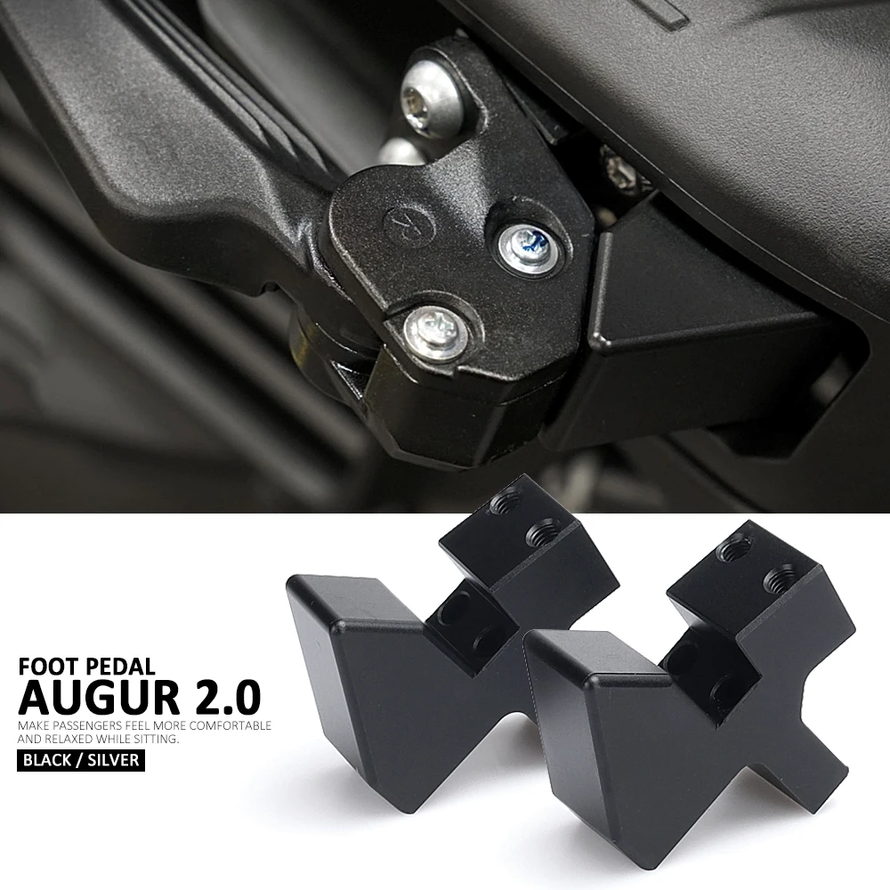 

Motorcycle Accessories Black Silver Rear Footrest Extend Lowering Foot Pegs FootPegs Rest For YAMAHA AUGUR Augur 2.0