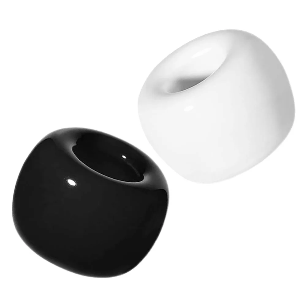 

2Pcs Ceramic Toothbrush Stand Multifunctional Bathroom Organizer Electric Regular Toothbrushes Trendy Color Compact Design