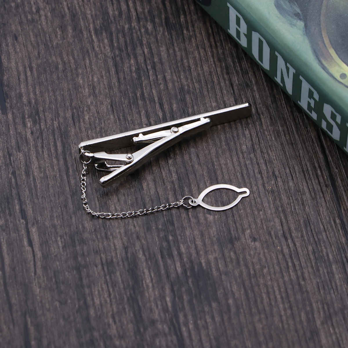 

Business Lapel Clip Men Tie Clips Fashion Bar Necktie Silver Metal Clasp Pinch Man