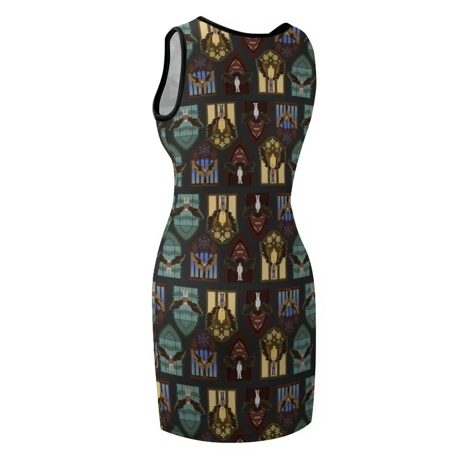 Angeli in vetro colorato - Modello (Grigio) Abiti prendisole senza maniche da donna estate 2025 abiti da donna abiti di lusso per il ballo di fine anno