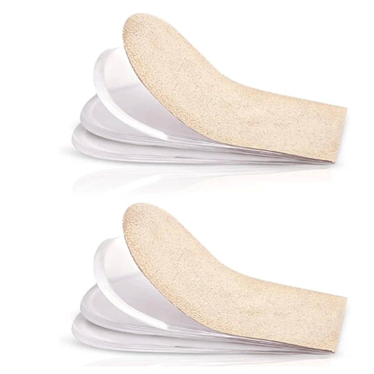 A72Z Adjustable Height Increase Insoles, 3-Layer Gel Heel Lifts Shoe Inserts for Leg Length Discrepancy, Achilles Tendonitis