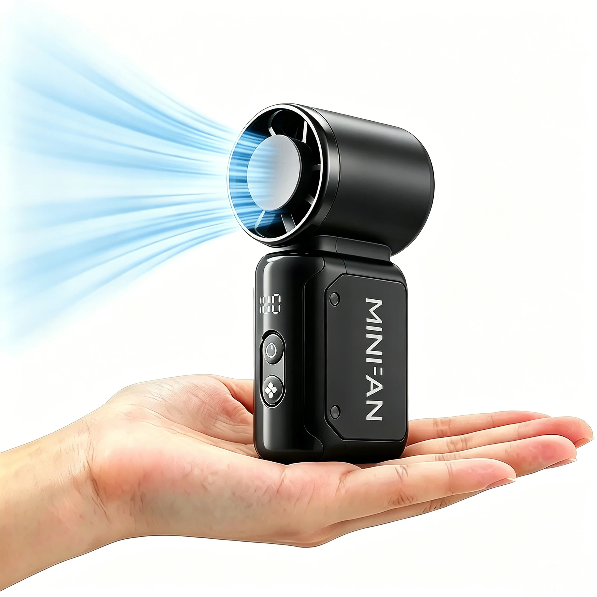 USB charging handheld small fan, pocket portable fan, portable mini bladeless electric fan, suitable for outdoor and travel use
