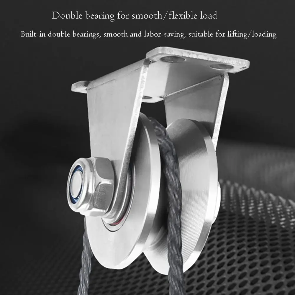 1 قطعة عجلة المسار تحمل بكرة U/V/H على شكل 48 عجلة بكرات الباب المنزلقة سميكة 304/201 الفولاذ المقاوم للصدأ عجلة صلبة #5