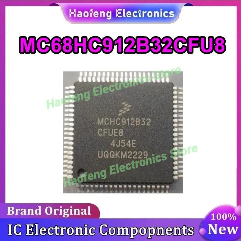 Novo original MC68HC912B32CFU8 MC68HC912B32 MC68HC912B32CFUE8 QFP-80 em estoque