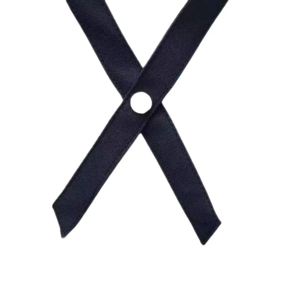 Removable Design Bow Tie Accessories Solid Color No Tying Knots Cross Tie Shirt Fine Texture Simple Style Sailor Suit Apparel