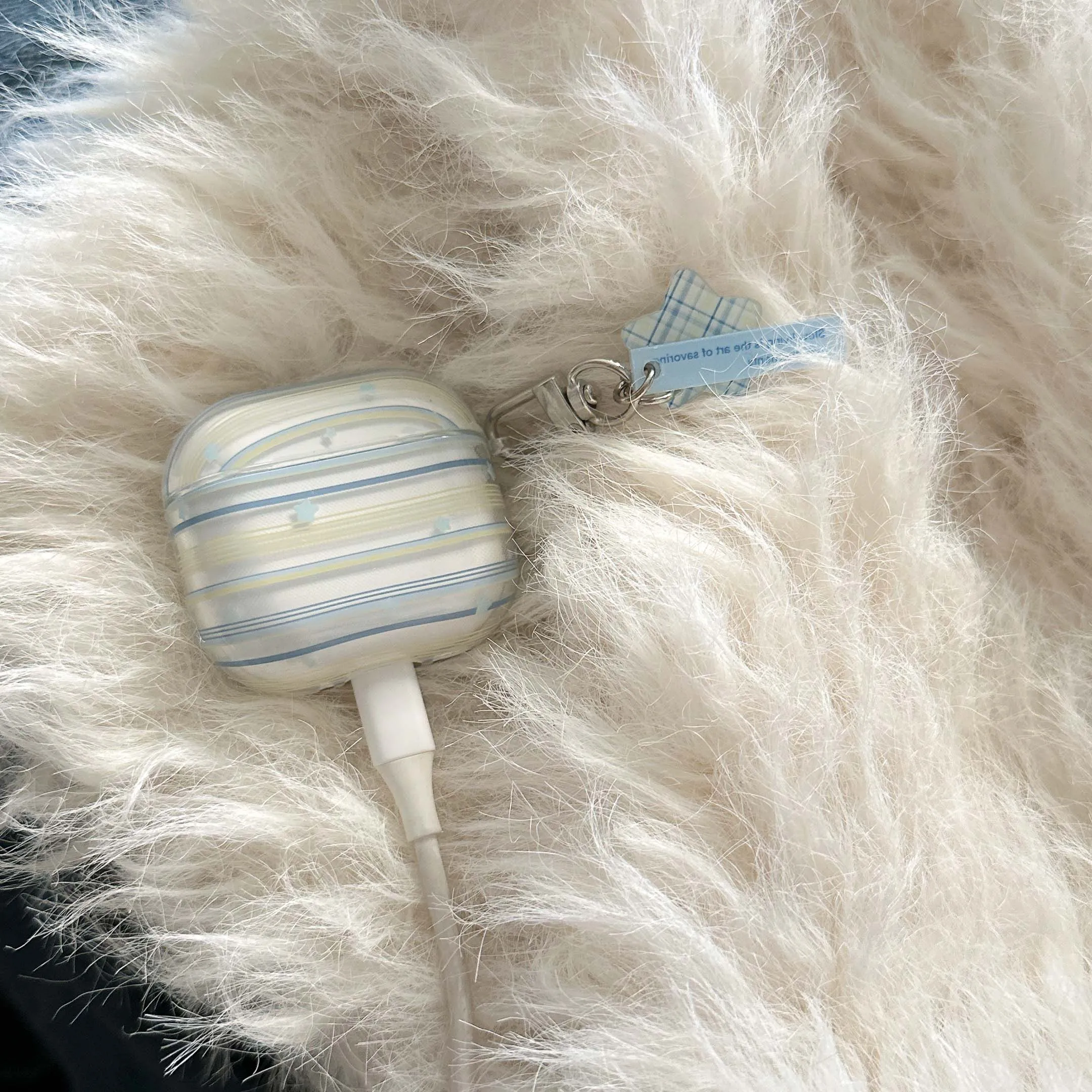 Funda para auriculares Ins imd, caja de carga inalámbrica bluetooth para apple airpods 3 4 pro 2nd 2 1, funda colgante para auriculares