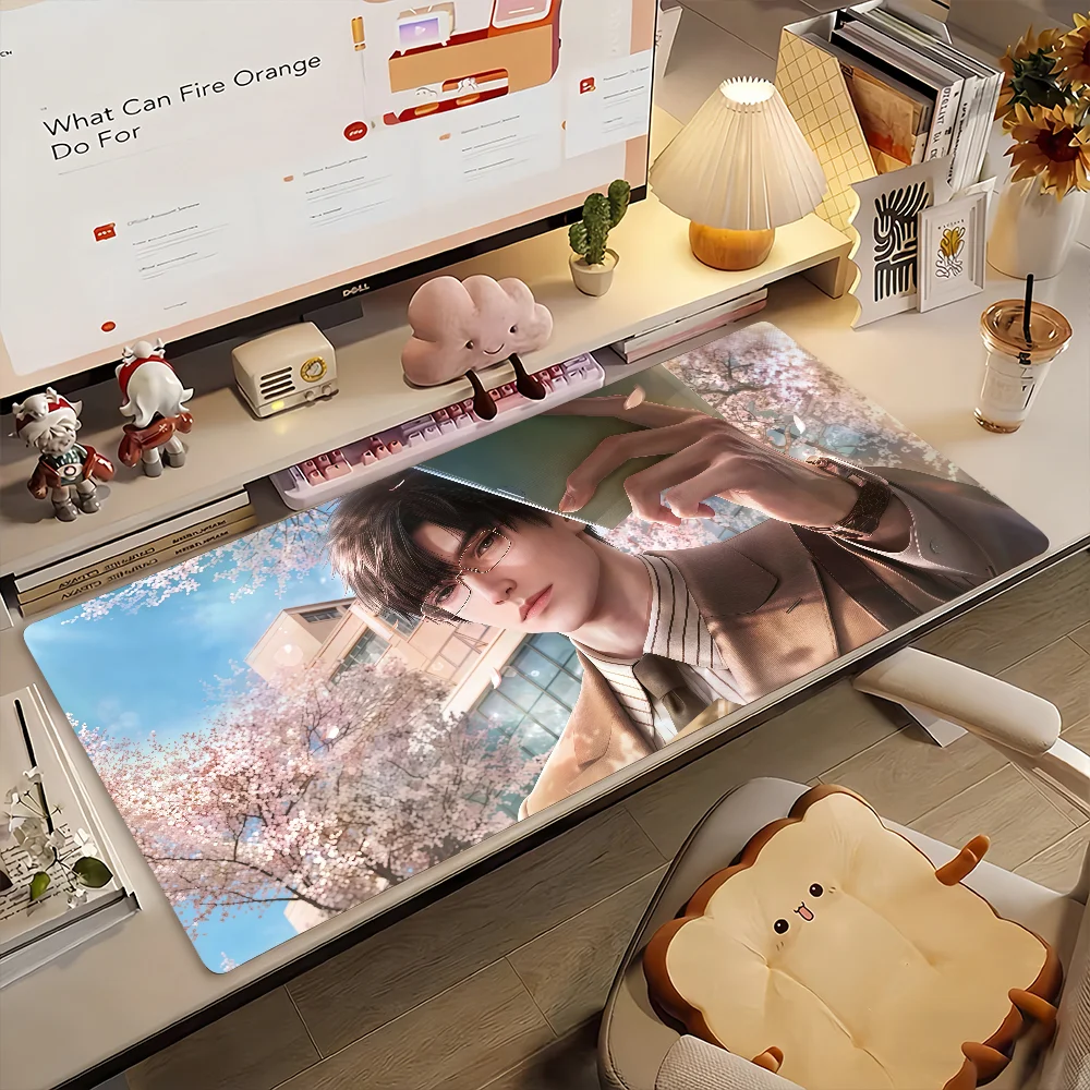 Game Love And Deepspace Zayne Mouse Pad Anti Slip Rubber Edge Locked Thickened Laptop Gaming Desk Mat - view 5