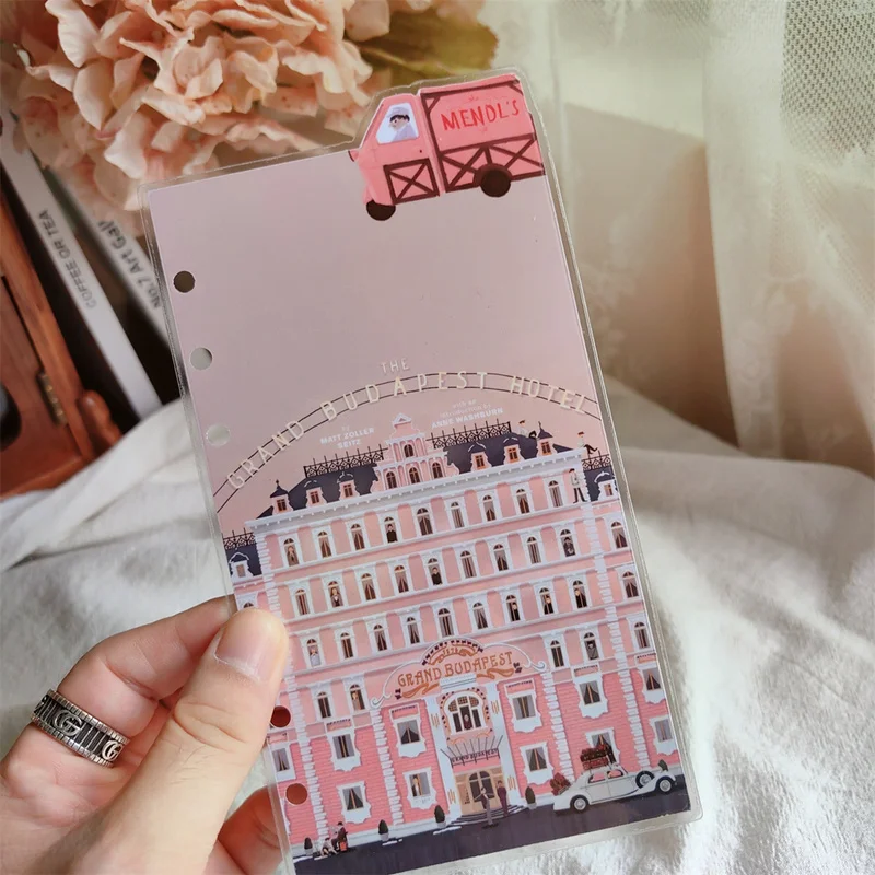 Plastic Loose-Leaf Book Index A6/A7 6 Holes Journal Accessories Kawaii Planner Notebook Index Seperator The Grand Budapest Hotel