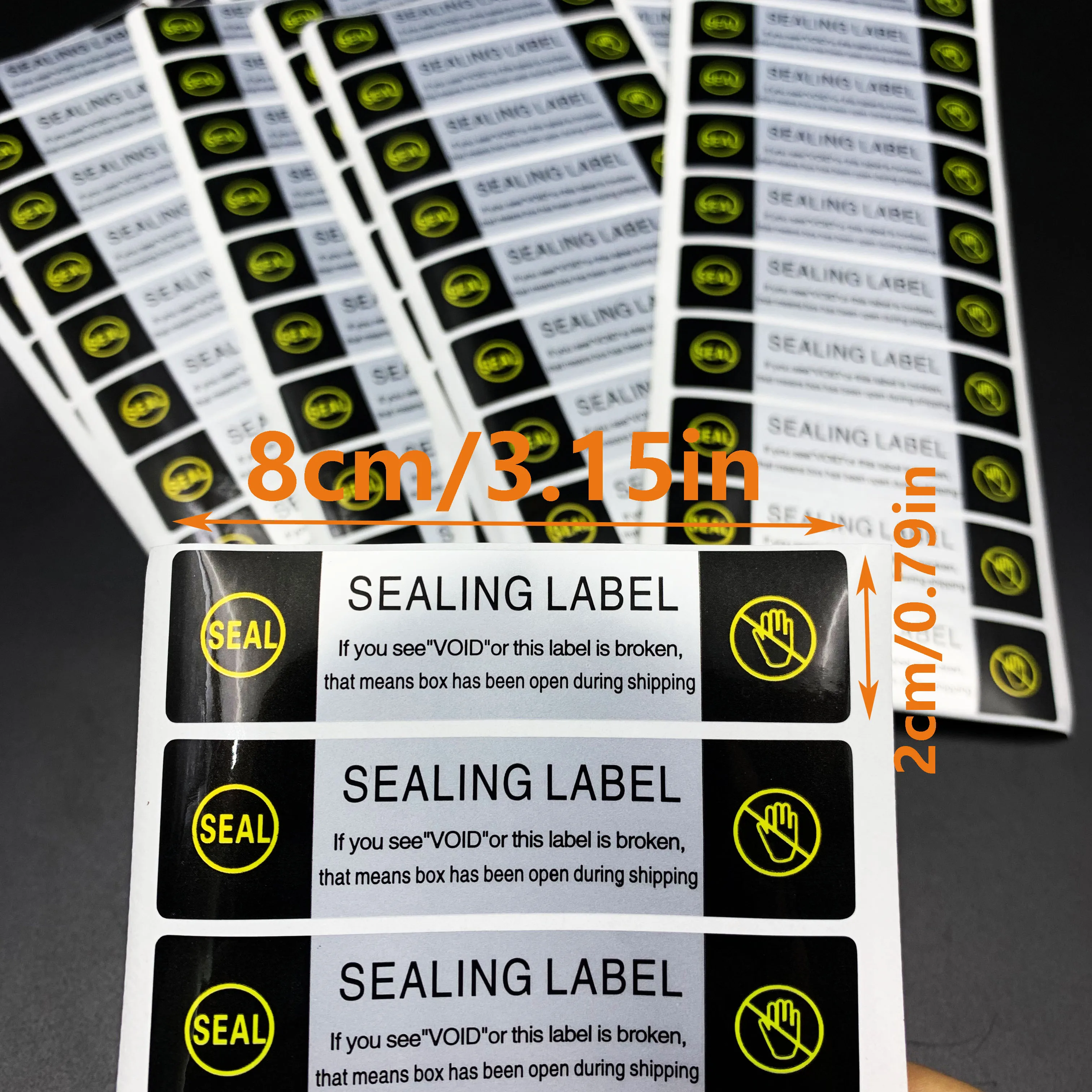 50 قطعة/100 قطعة باطلة مشرق الفضة الشحن ختم ملصقات للتسمية ، مقاوم للماء ملصقات أمنية مقاومة للعبث للجرة ، صناديق البريد