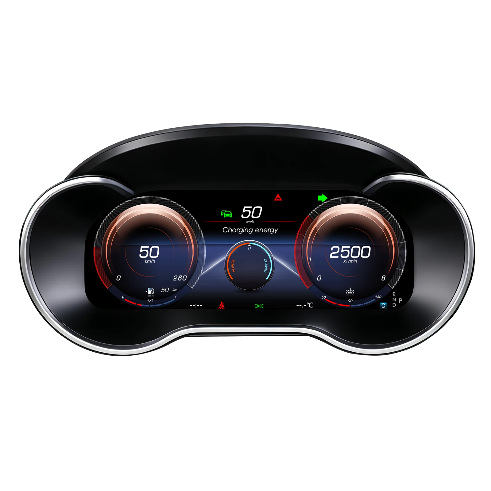 Hizpo 12,3 Zoll Auto LCD Digital Armaturenbrett-Kombiinstrument für Mercedes Benz C-Klasse W205 GLC-Klasse X253 2015–2018 – Modifiziertes Autoradio-Instrumentenpanel,