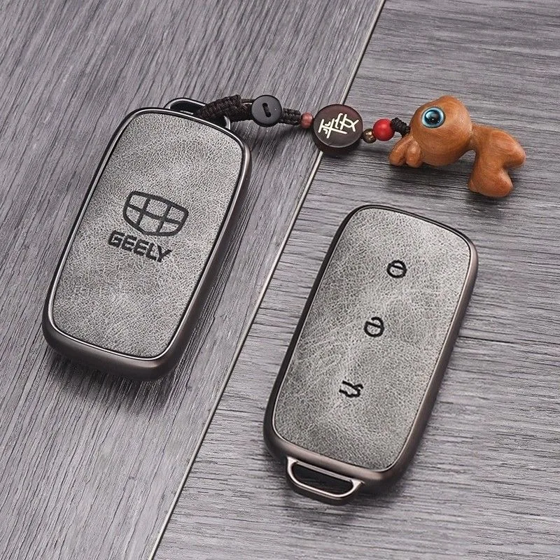 Car Key Case Fob for Geely EX5 Accessories 2026 Galaxy E5 EMi PHEV Starray Bybrid Starship 7 Mexico Keychain Remote Cover Shell view 4