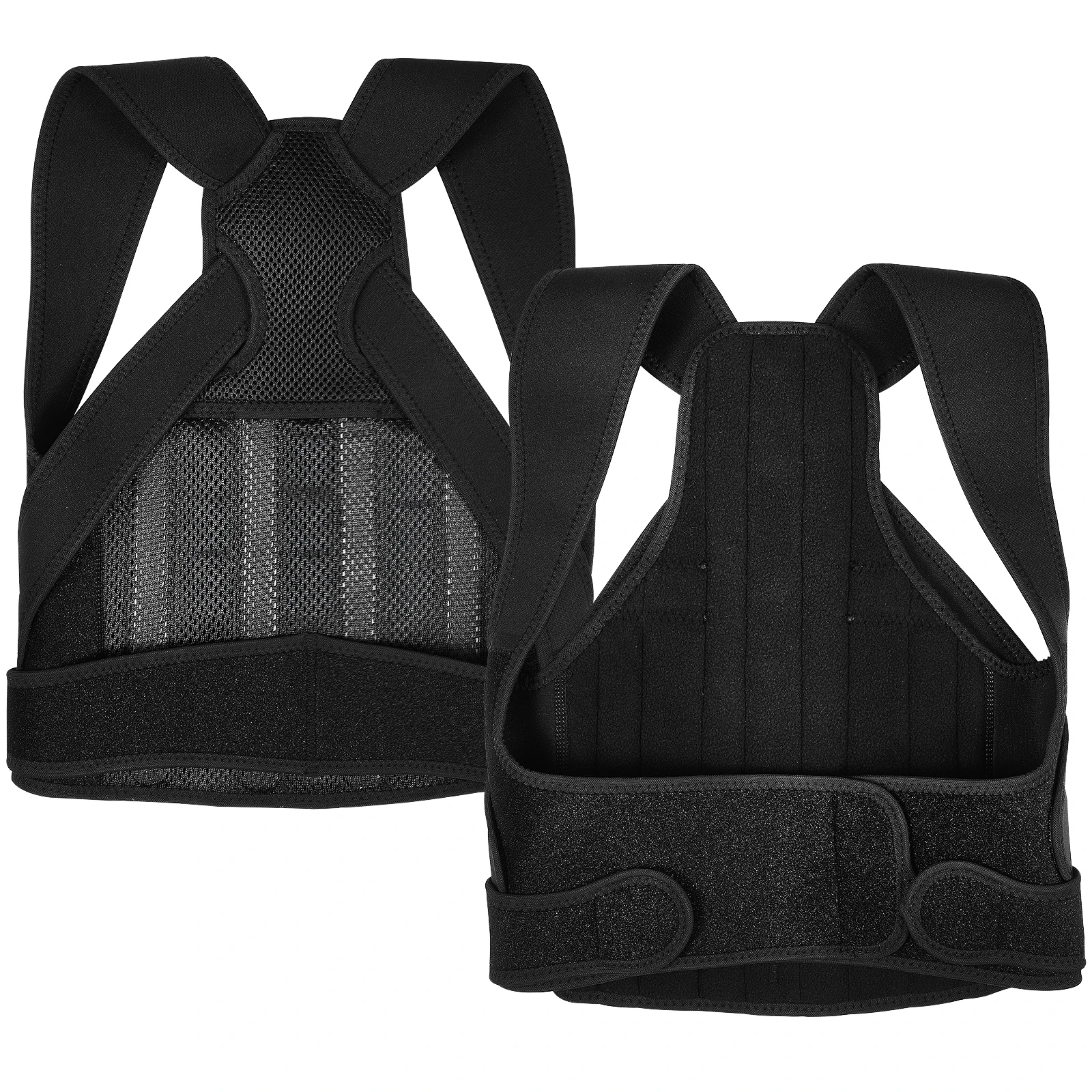 

Adjustable Breathable Back Brace Posture Corrector for Men Women L Size Black Support Straightener Strap Health Guard