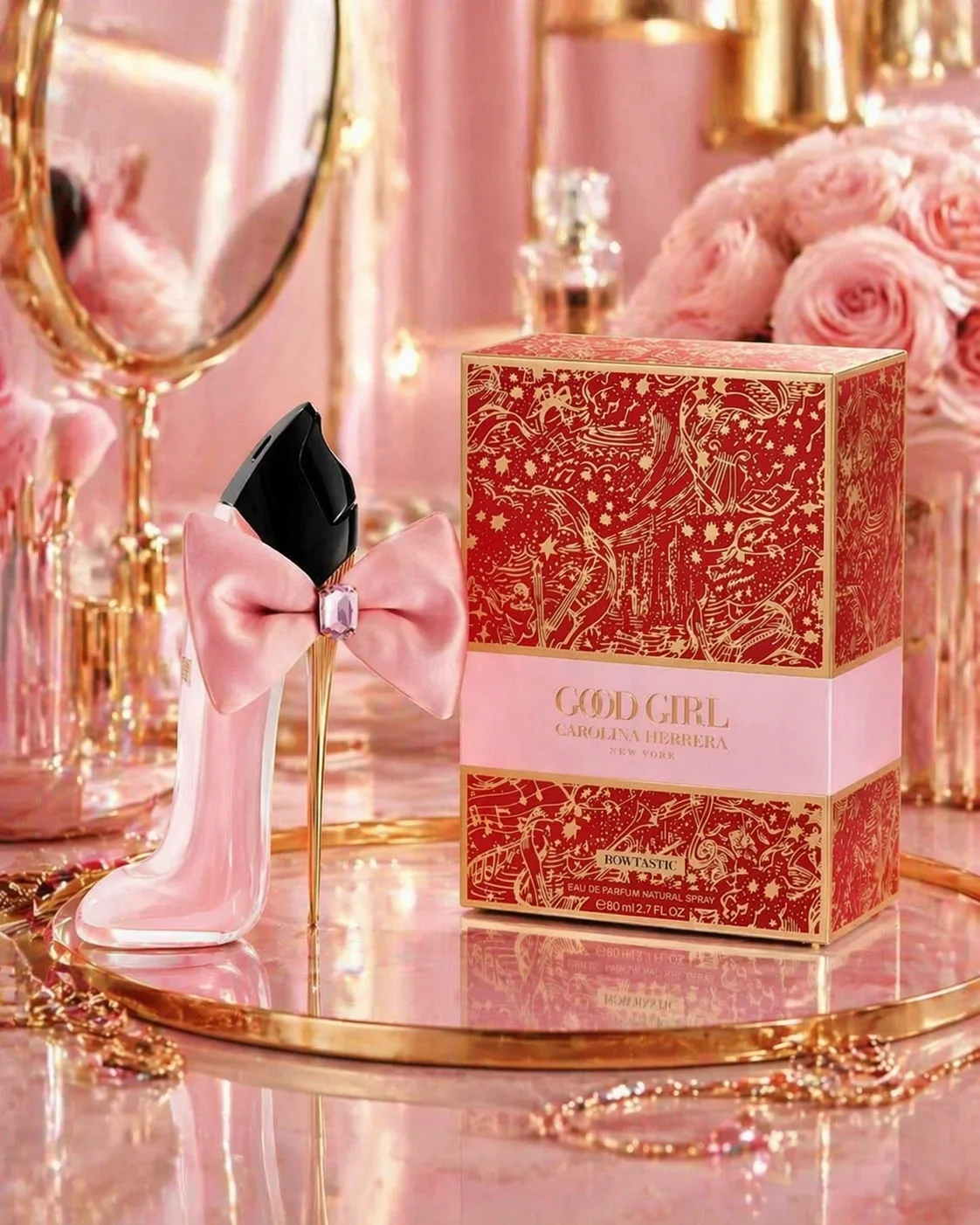 Perfume EDP para Mujer, Aroma Floral Dulce y Duradero, con Lazo, Ideal para Cumpleaños, San Valentín, Baile de Graduación, Noche Especial