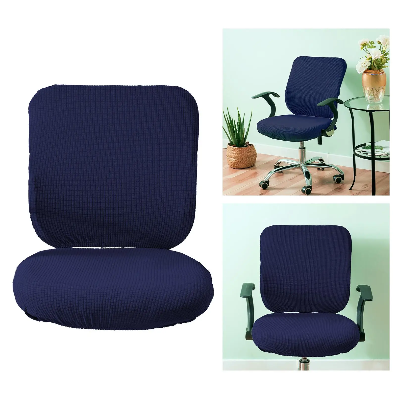 Polyester Fiber Office Chair Seat Cover Adjustable Slipcover for Computer Chair Living Room Furniture