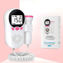 New Dual Mode Medical Doppler Fetal 3.0MHz Heart Rate Monitor Home Pregnancy Baby Fetal Sound Heart Rate Detecto 0 Radiation