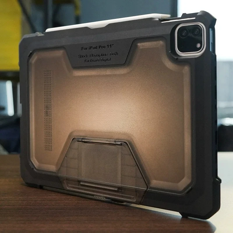Tactical anti-drop for iPad Pro 11 inch tablet 2025 M5 2024 2021 2020 military style protective case Anti-bending jacket