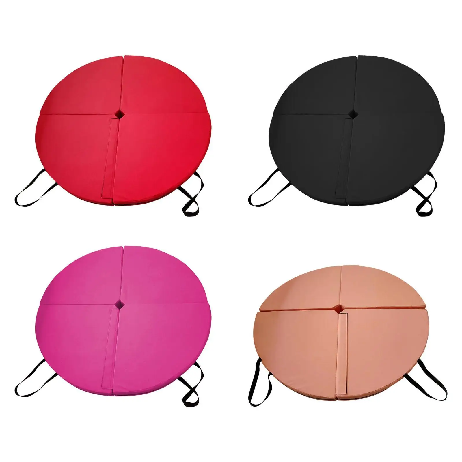 

Round Yoga Mat Folding Pole Dance Mat Lightweight Floor Protection Portable