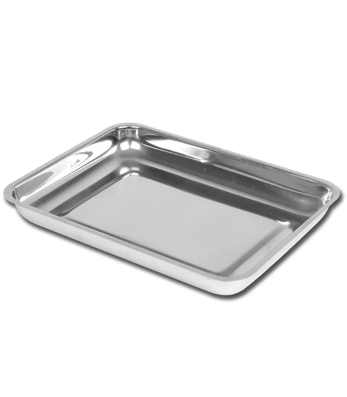 Tradineur, Stainless Steel rectangular Baking Tray, 49,5x3, Kitchen Rust, Cooking and Serving