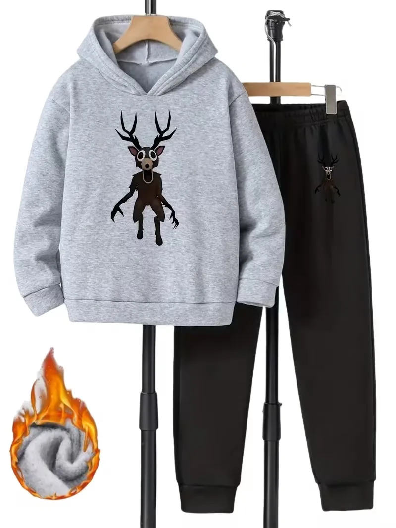 99 Night in The Forest Kids Hoodies+Sports Pants Set Children Autumn Winter Clothing Boy Girl Casual Pullover Trousers Gift 2026