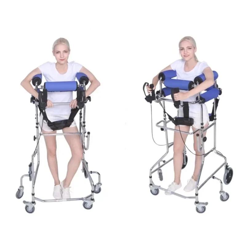 Anti-scalp Standing Frame Elderly Walker Paraplegic Rehabilitation Equipment Adult Walker Training Walking Walker