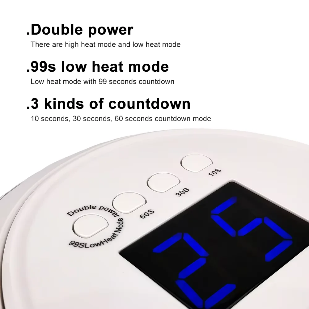 Lampa do paznokci 80W 2w1, 42 diody LED, lampa UV do utwardzania wszystkich lakierów żelowych z czujnikiem ruchu, narzędzie do manicure i pedicure, do salonu.