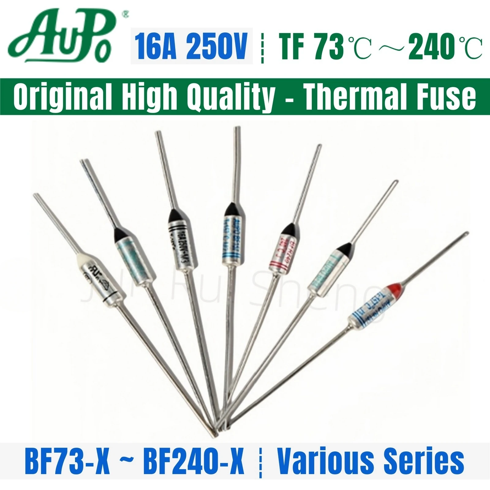 50PCS Thermal Fuse BF-X 16A 250V TF73 77 84 94 99 104 113 117 121 133 142 157 172 184 192 216 229 240 Celsius Temperature Fusing