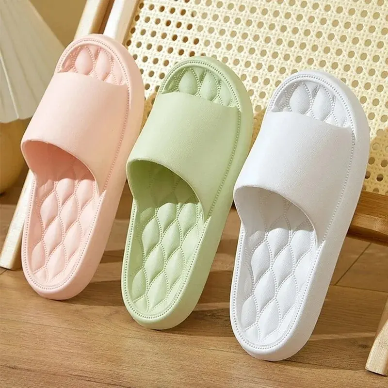 Ummer Women Indoor Slippers Floor Flat Shoes Indoor Eva Flip Flops Female Non-slip Bathroom Home Slippers Zapatillas De Hombre