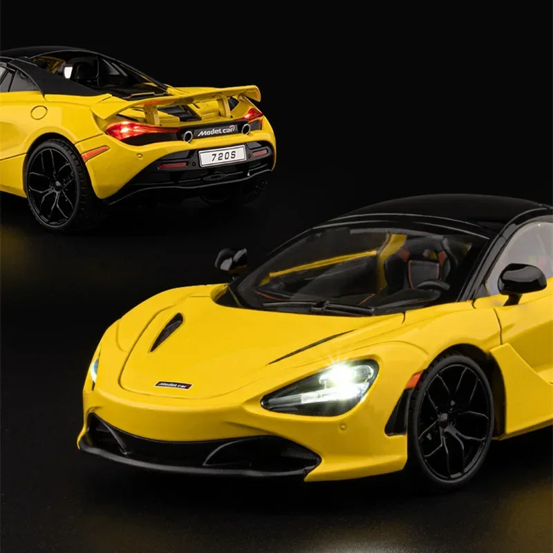 

1:18 720S Alloy Track Racing Car Model Diecasts Metal Sports Car Vehicles Model Sound Light Simulation Collection Toys Gift