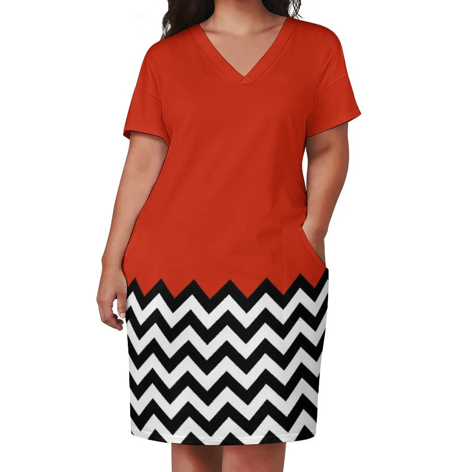 Black Lodge (Twin Peaks) inspired graphic Loose Pocket Dress summer clothes dress party night