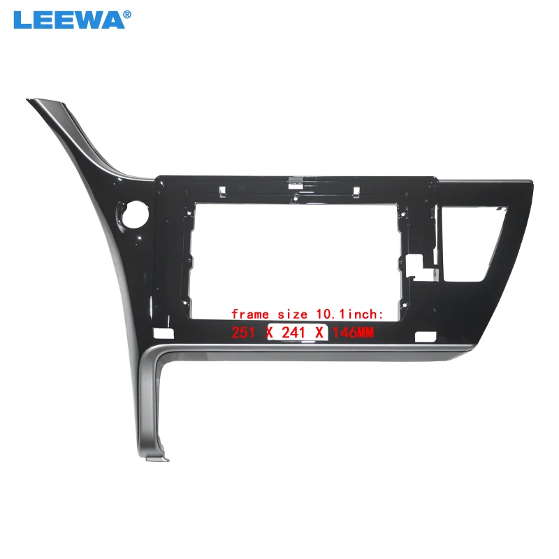 LEEWA Car Audio 10.1” Big Screen 2Din Fascia Frame Adapter For Toyota Corolla Levin Stereo Dash Fitting Panel Frame Kit #CA6339