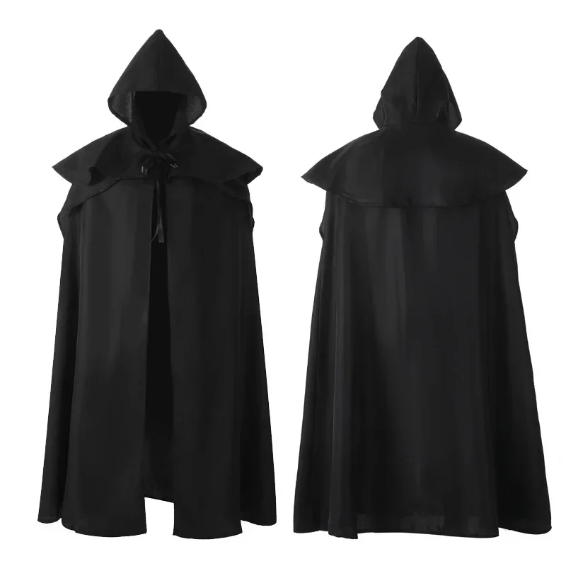 Medieval Retro Christian Friar Priest Robes Witch Wizard Cloak Cape Party Death Ghost Vampire Devil Cosplay Costumes Halloween