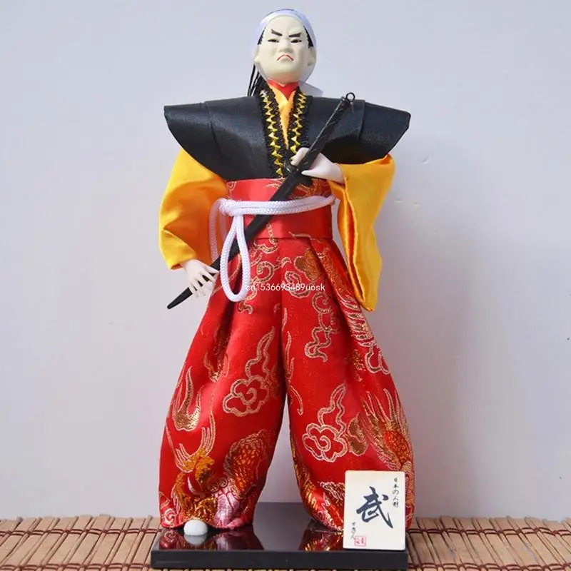 Japanese Samurais Dolls Kimonos 12inch Collectible Figurine for Art Enthusiasts