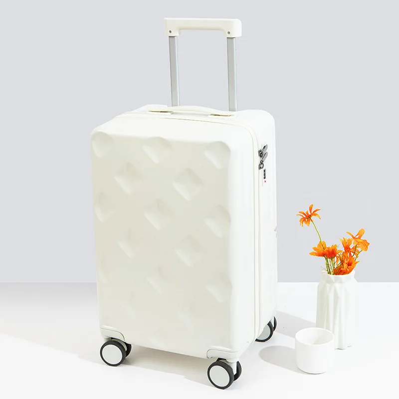 Trolley Case com Roda Universal e Porta-Copo, Mala de Viagem, Bagagem de Transporte, Grande Capacidade, Moda, Mala, Senha